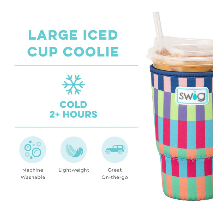 Drinkware - Brite Stripe Iced Cup Coolie (Large) - - Cultured Cloths Apparel