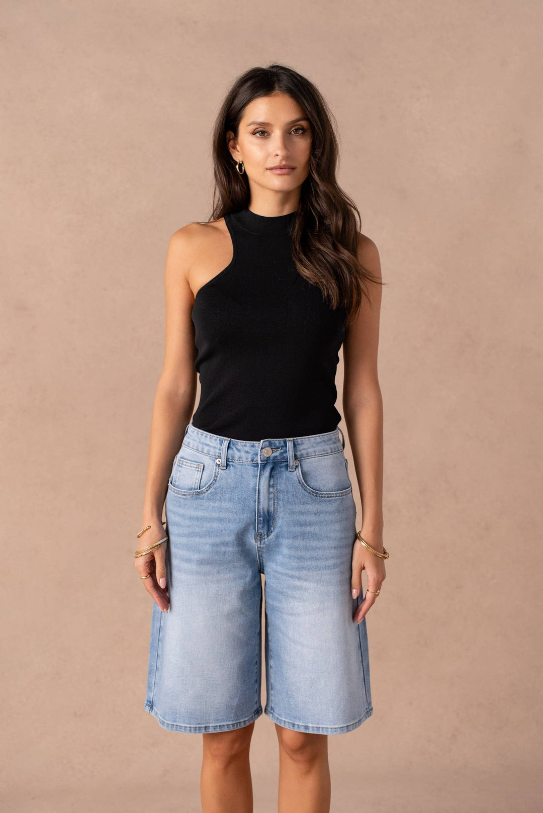 Denim - Denim Bermuda shorts - - Cultured Cloths Apparel