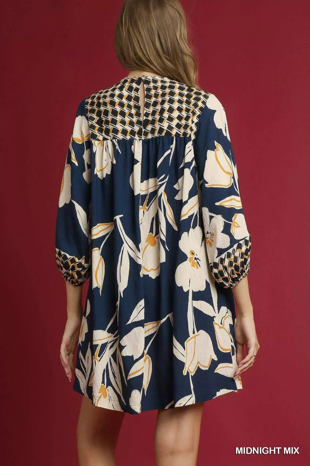 Women's Dresses - Umgee Floral High-Low Babydoll Dress - - Cultured Cloths Apparel