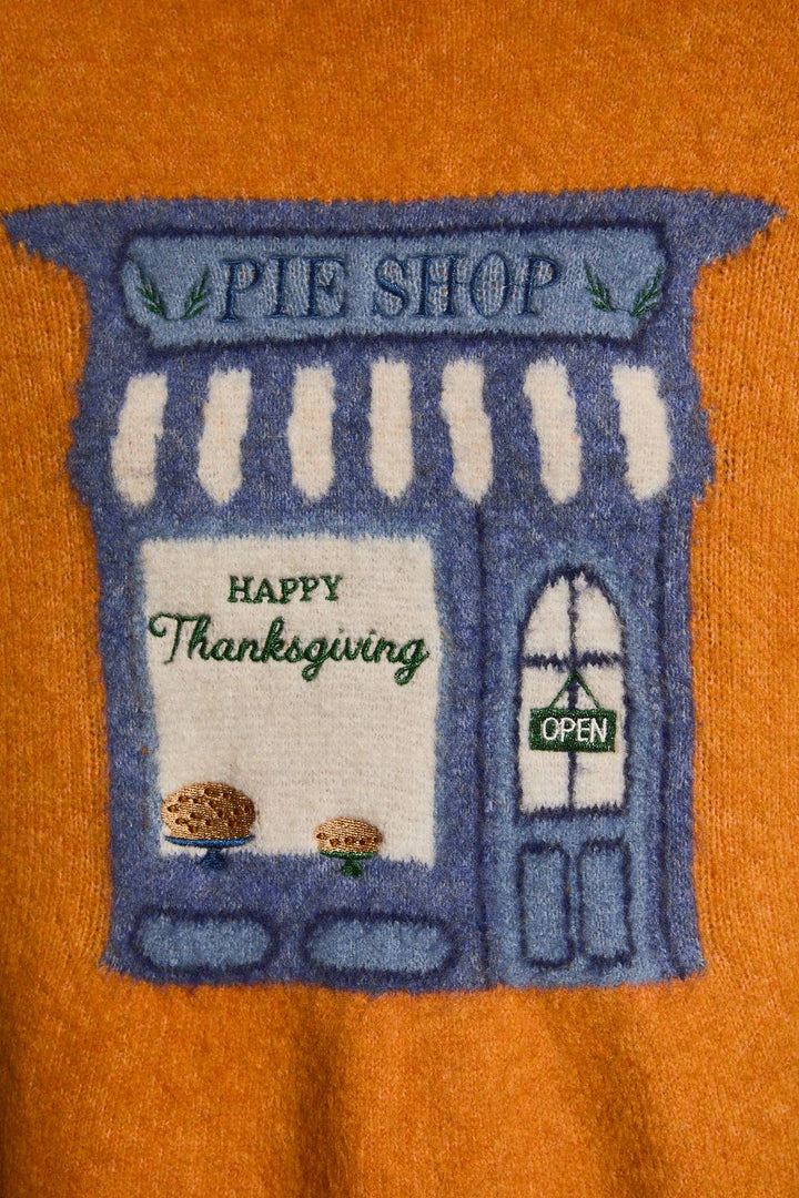 Pie Shop Thanksgiving Graphic Knit Sweater