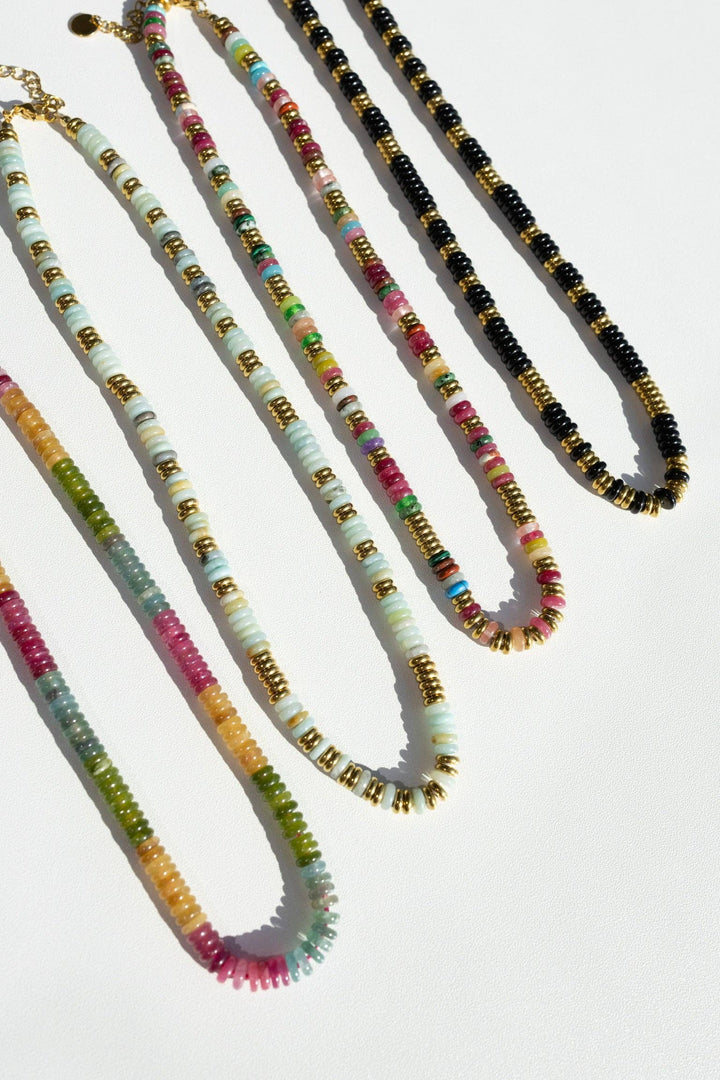 Joan Multi Color Beaded Stone Necklace