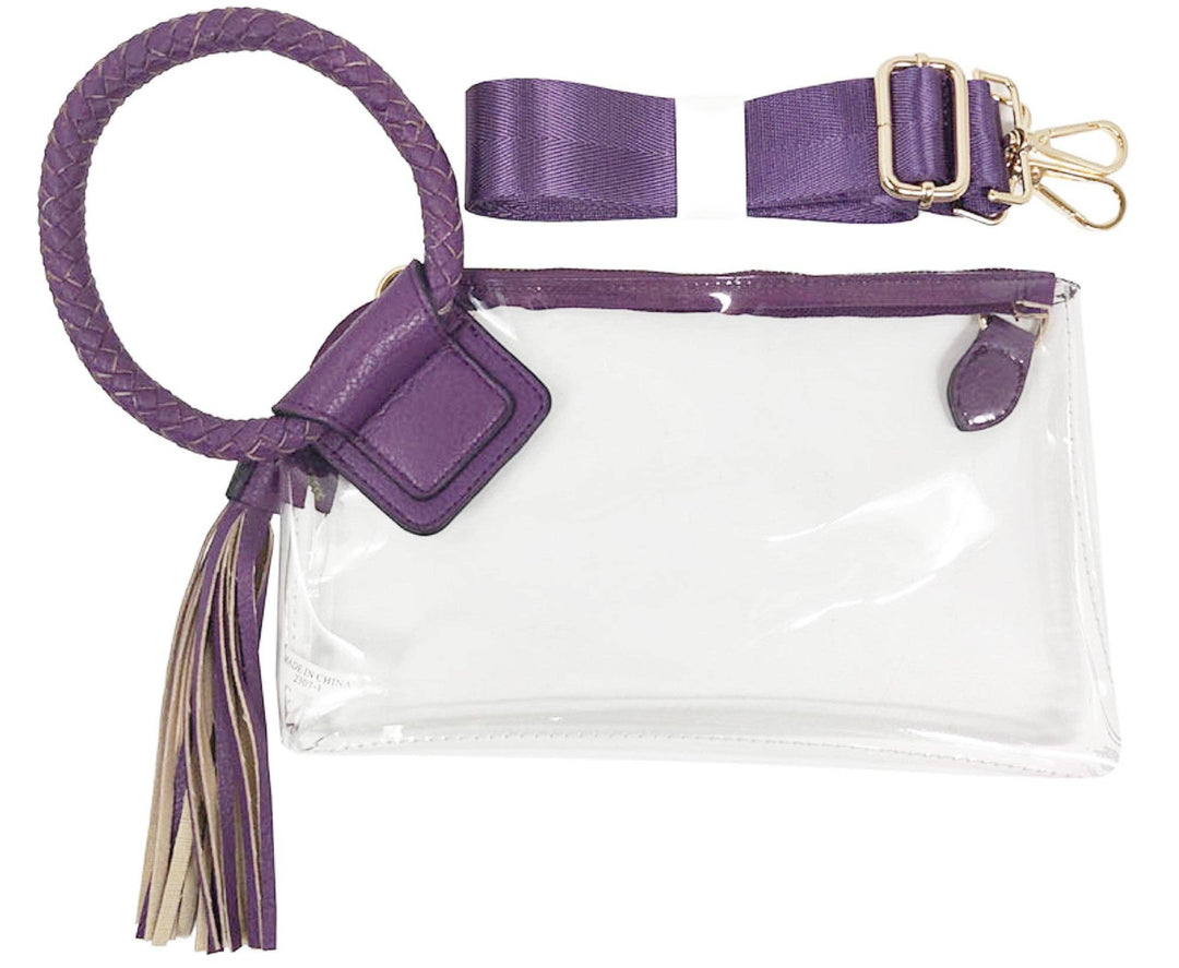 Accessories, Bags - Clear Cuff Handle Tassel Wrislet Clutch - - Cultured Cloths Apparel