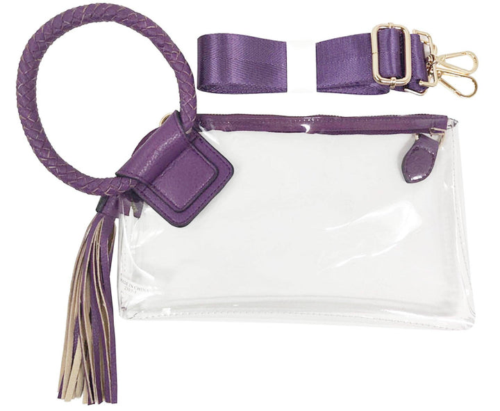 Accessories, Bags - Clear Cuff Handle Tassel Wrislet Clutch - - Cultured Cloths Apparel