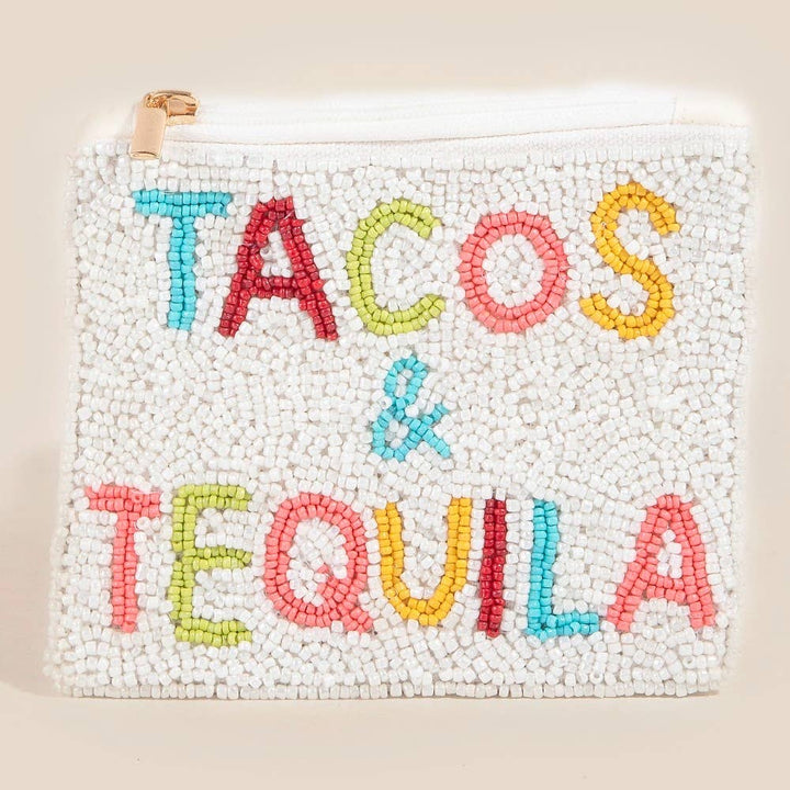 Accessories, Bags - Beaded Tacos And Tequila Coin Purse - MULTI - Cultured Cloths Apparel