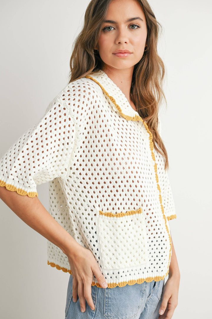 Urban Vibe Crochet Sweater Top