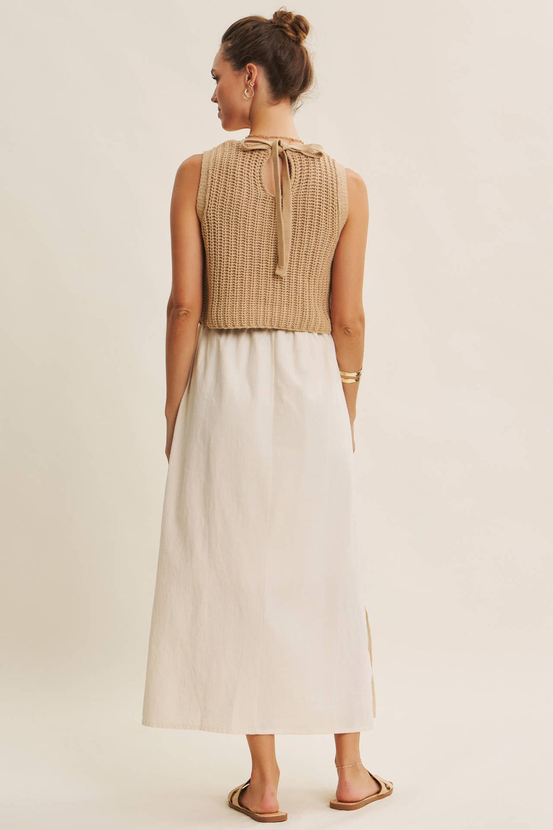 Women's Dresses - TRUE CUSTOMER FAVORITE CHUNKY SWEATER TWOFER MIDI DRESS - - Cultured Cloths Apparel