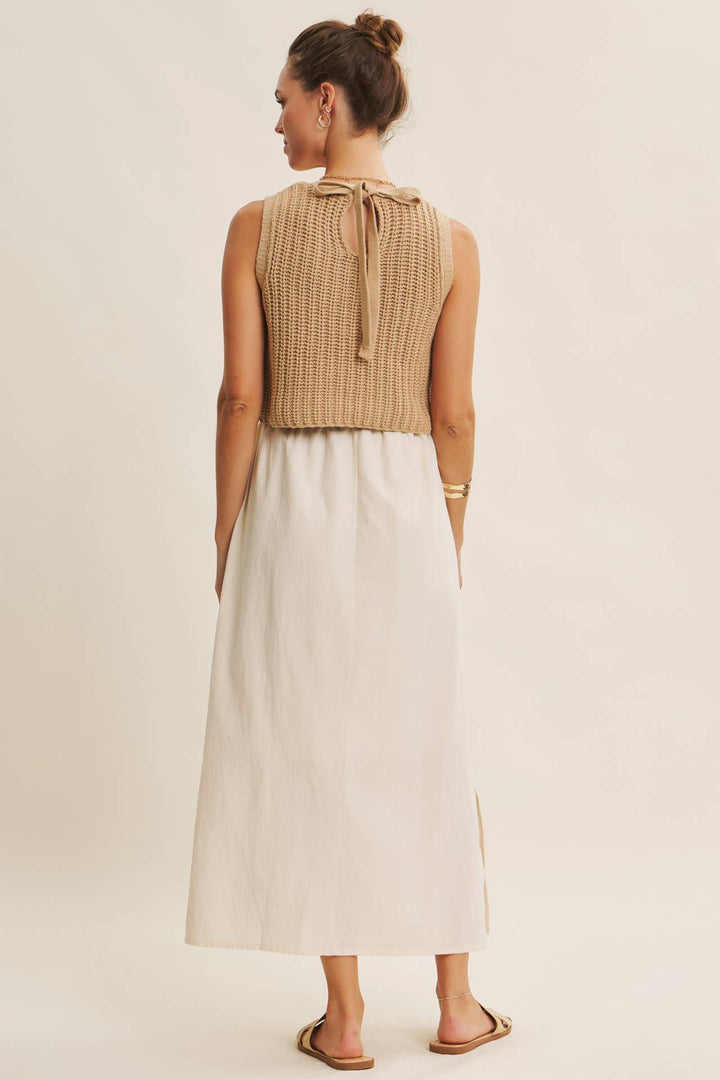 Women's Dresses - TRUE CUSTOMER FAVORITE CHUNKY SWEATER TWOFER MIDI DRESS - - Cultured Cloths Apparel