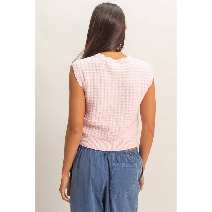 Textured Sleeveless Knit Top