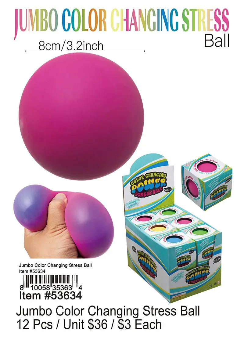 Accessories, Toys - Jumbo Color Changing Stress Ball . - - Cultured Cloths Apparel