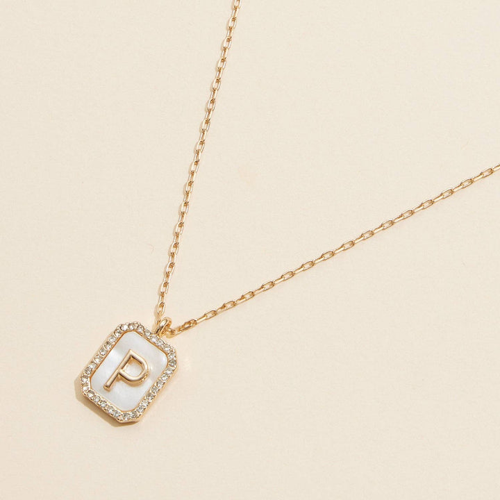 Accessories, Necklaces - Short Necklace | Initial Shell Charm - - Cultured Cloths Apparel