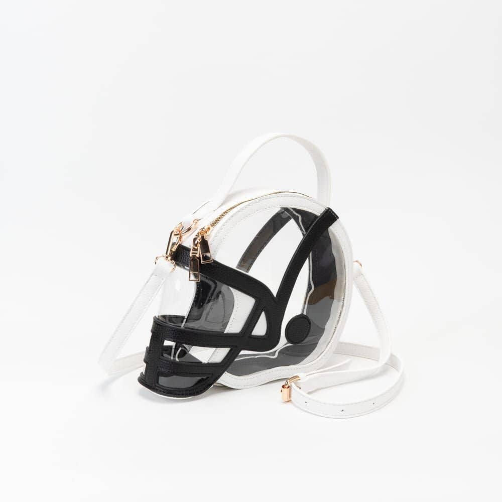 Handbags - TG10902 Clear Gameday Football Helmet Satchel/Crossbody Bag - - Cultured Cloths Apparel