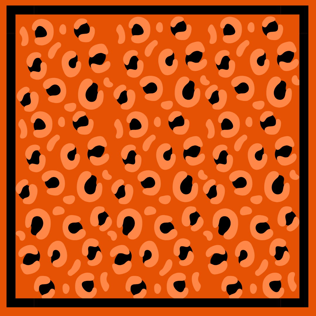 Gameday Bandana Scarf in Orange & Black