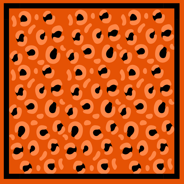 Gameday Bandana Scarf in Orange & Black