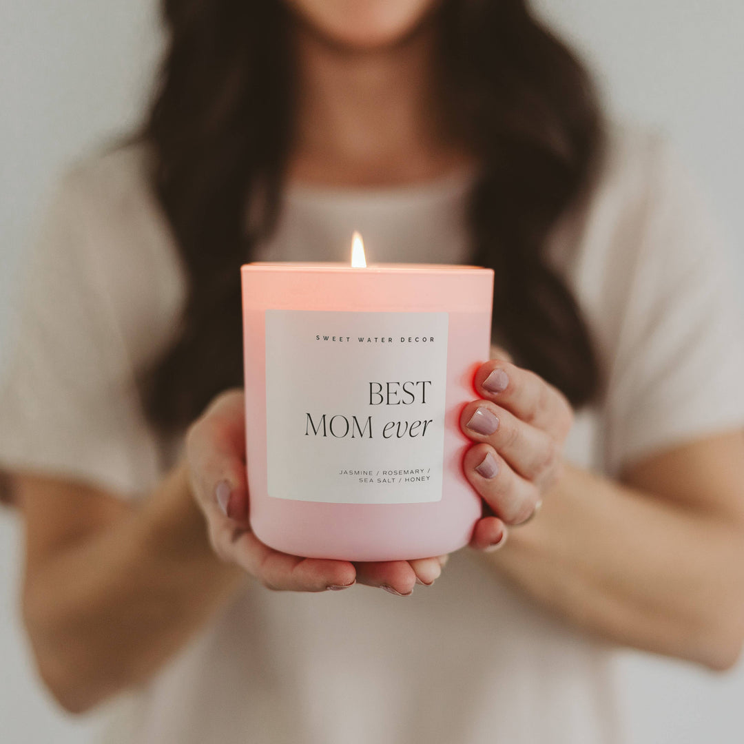 Candles - Best Mom Ever 15 oz Soy Candle, Matte Jar - Gifts - - Cultured Cloths Apparel