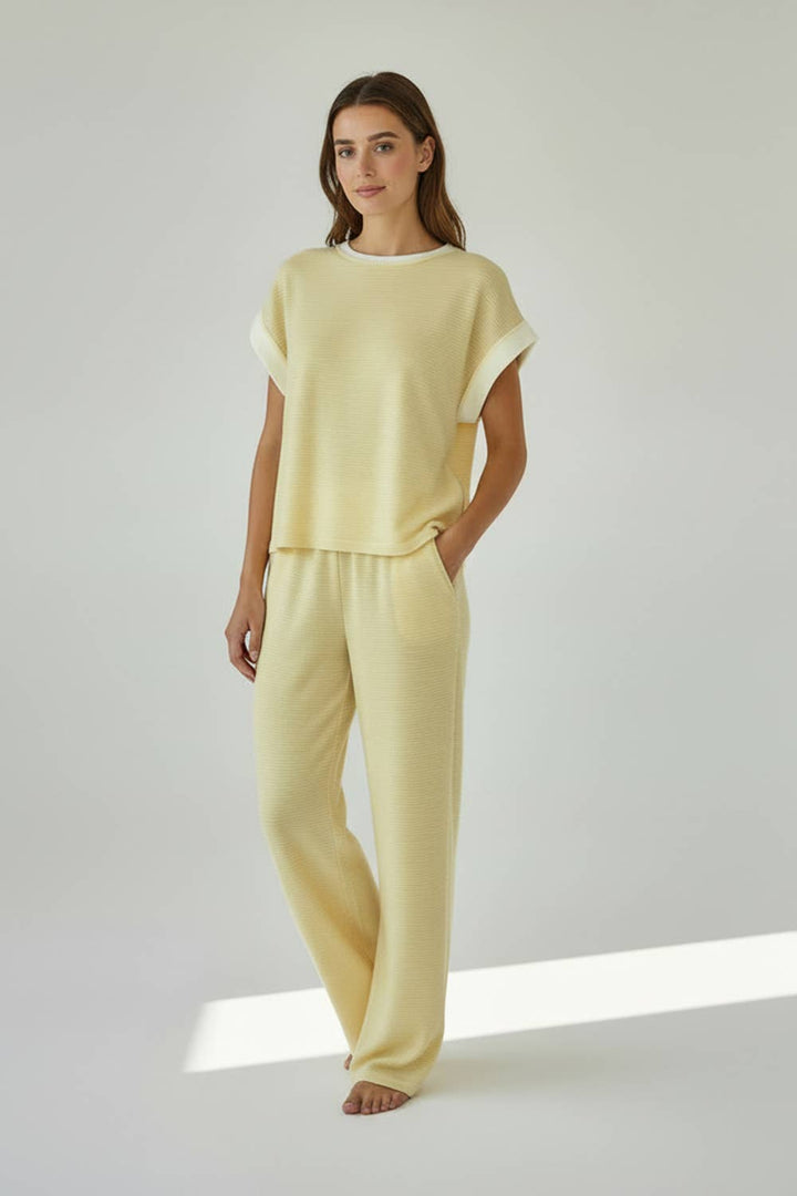 Overlap Open Back Reverse Stitch Stripe Crop Top