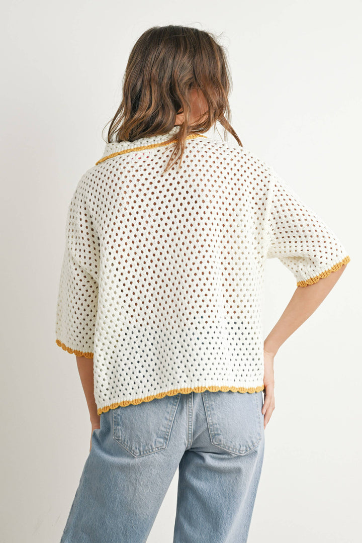 Urban Vibe Crochet Sweater Top