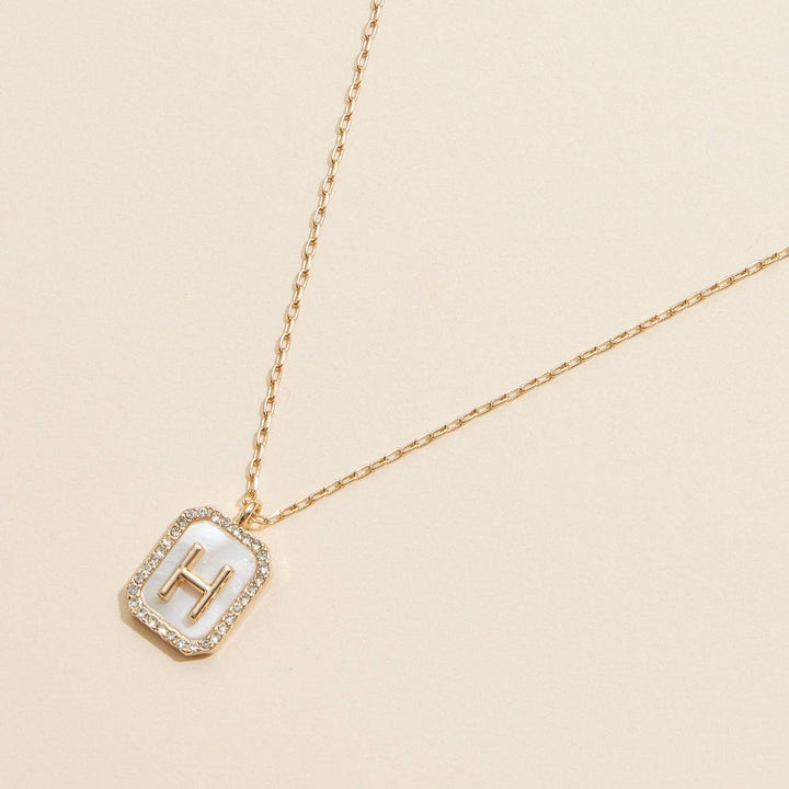 Accessories, Necklaces - Short Necklace | Initial Shell Charm - - Cultured Cloths Apparel