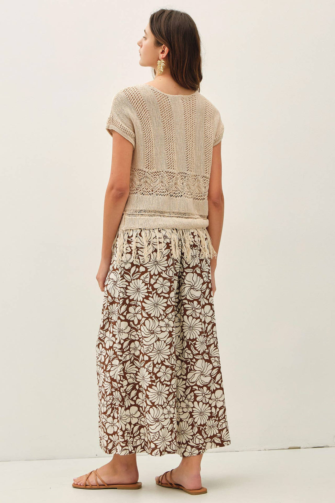Pants - BLOOM WIDE LEG CROPPED PANTS - - Cultured Cloths Apparel