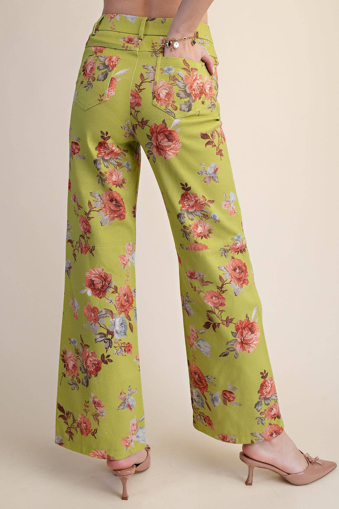 Pants - Straight Leg Floral Pants - - Cultured Cloths Apparel