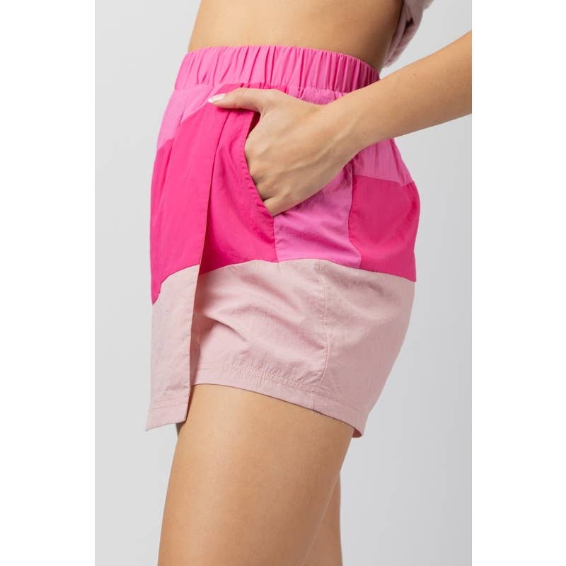 Women's Skirts - Curved Color Block Activewear Skort - - Cultured Cloths Apparel