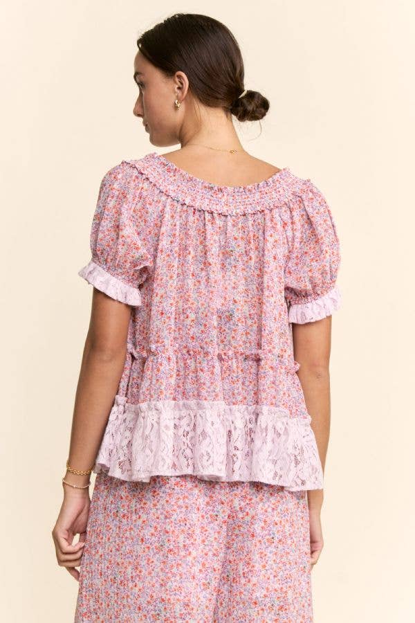 CHIFFON LACE PEASANT SET