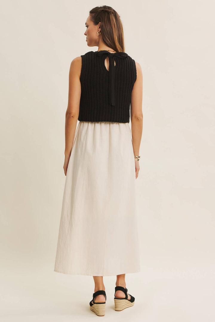 Women's Dresses - TRUE CUSTOMER FAVORITE CHUNKY SWEATER TWOFER MIDI DRESS - - Cultured Cloths Apparel