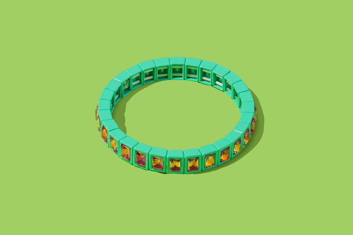 Accessories, Bracelets - Enamel Stretch Bracelet - Small Gems - Penelope - - Cultured Cloths Apparel