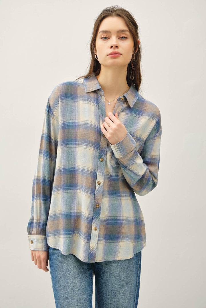 VINTAGE PLAID BOXY SHIRT