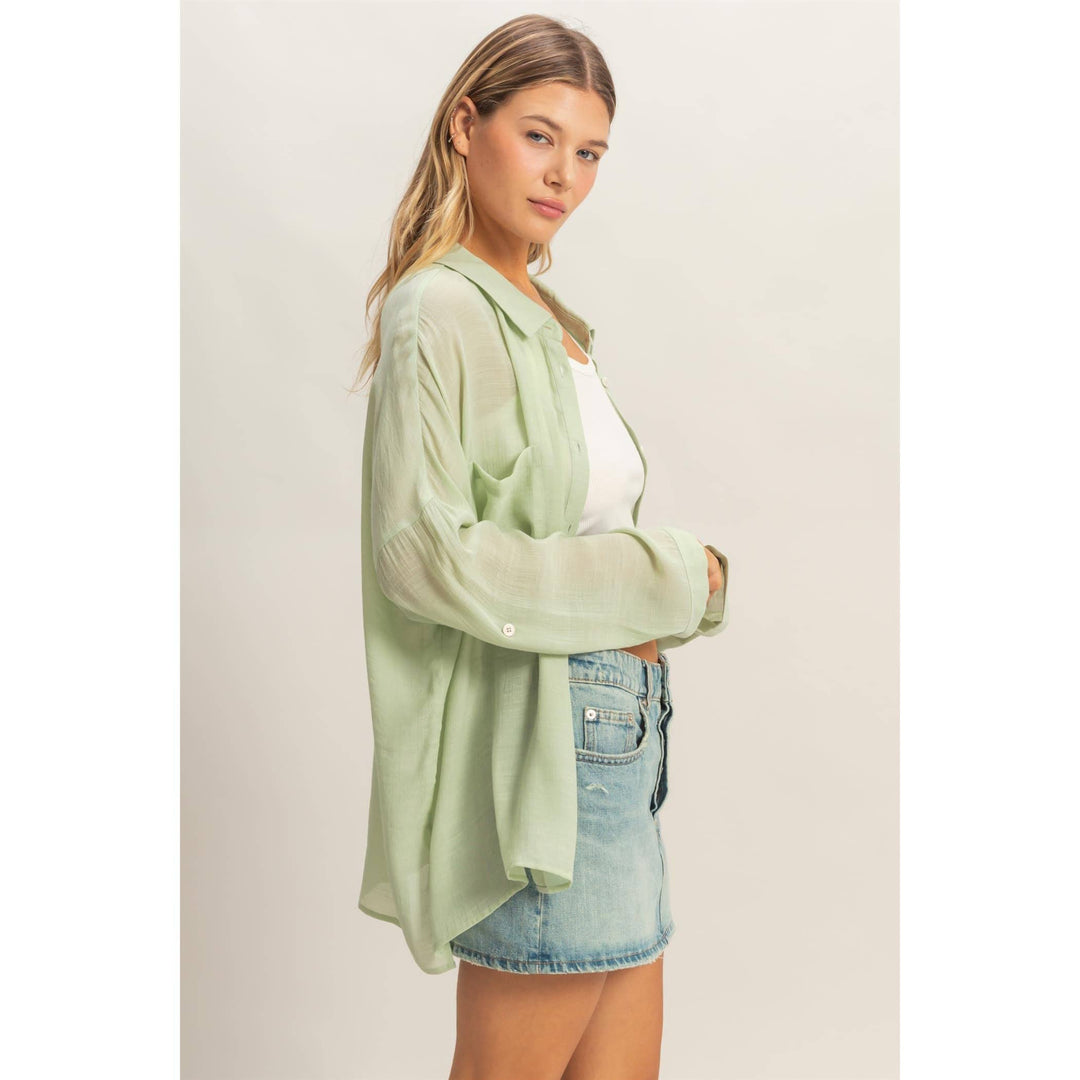 Women's Short Sleeve - Button-Down Blouse - - Cultured Cloths Apparel