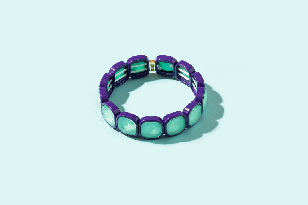 Accessories, Bracelets - Enamel Stretch Bracelet - Earth Tone Colors - - Cultured Cloths Apparel
