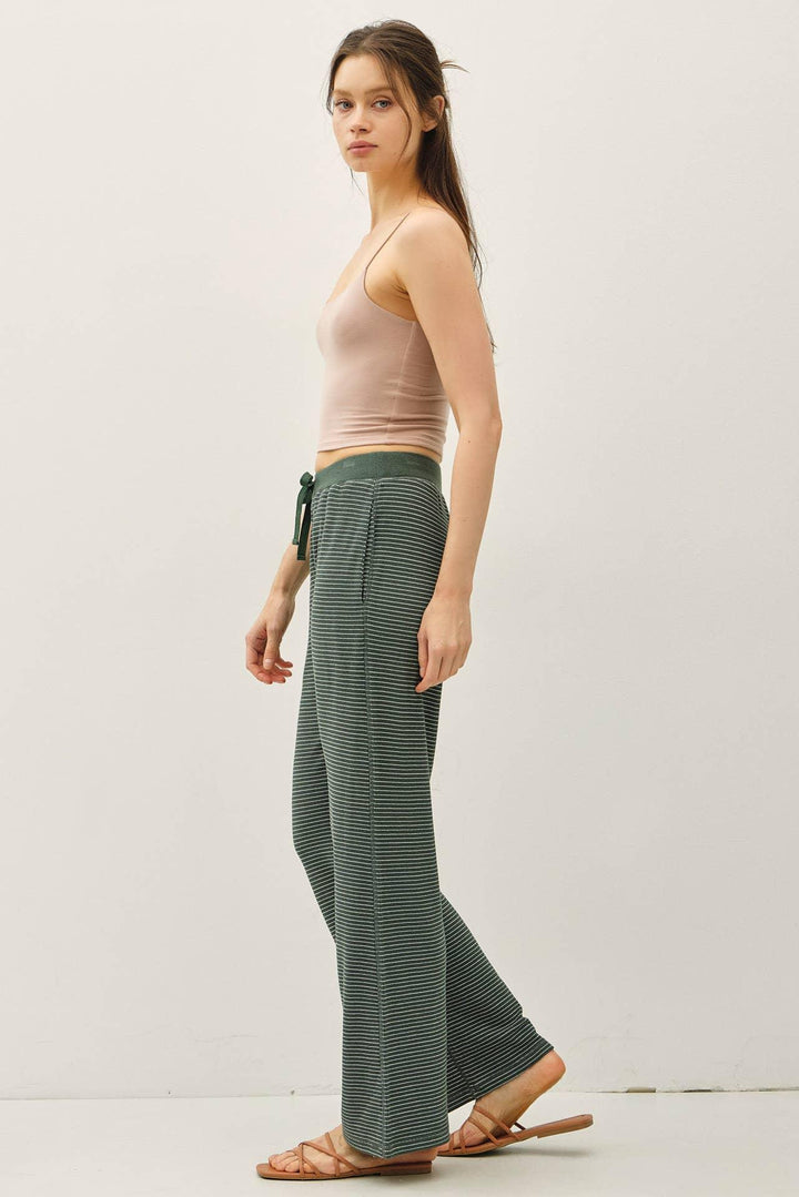 STITCHED THERMAL PULL ON PANTS