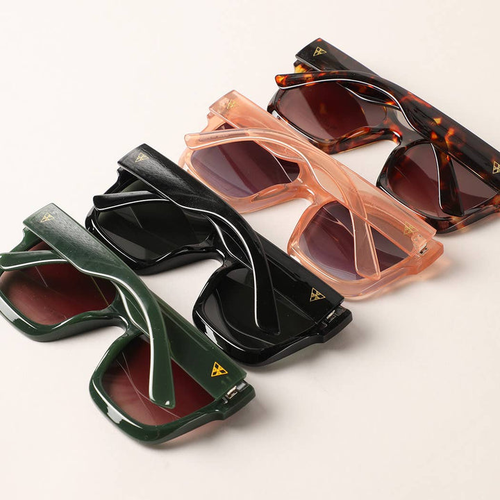 Sunglasses - Oversized Square Shape Chunky Frame Sunglasses - - Cultured Cloths Apparel