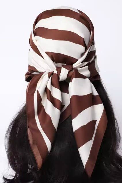 Accessories, Scarves - Large Vintage Zebra Print Bandana Scarf - - Cultured Cloths Apparel