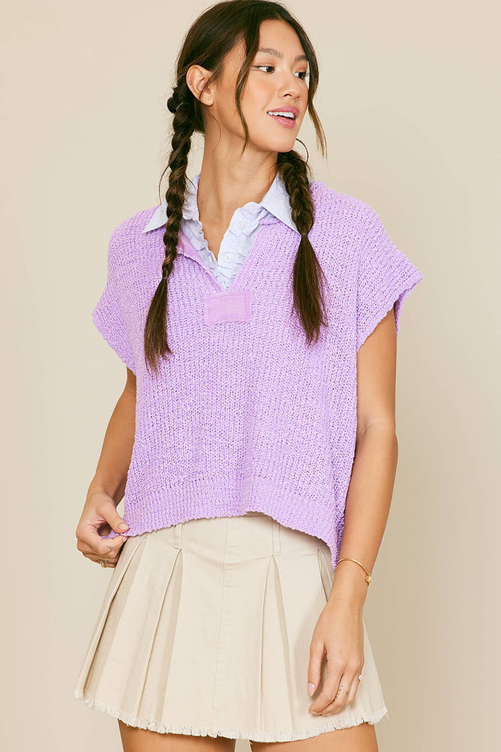 - All-season Lightweight sweater - lavender - Cultured Cloths Apparel