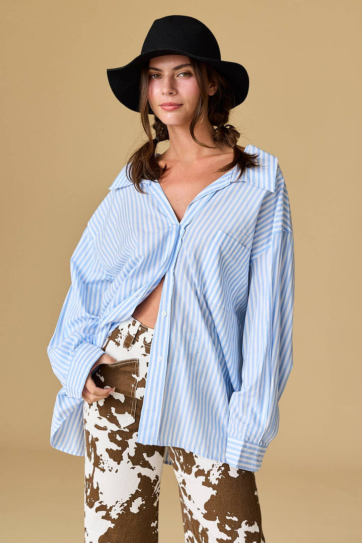Luna Oversized Stripe Shirt