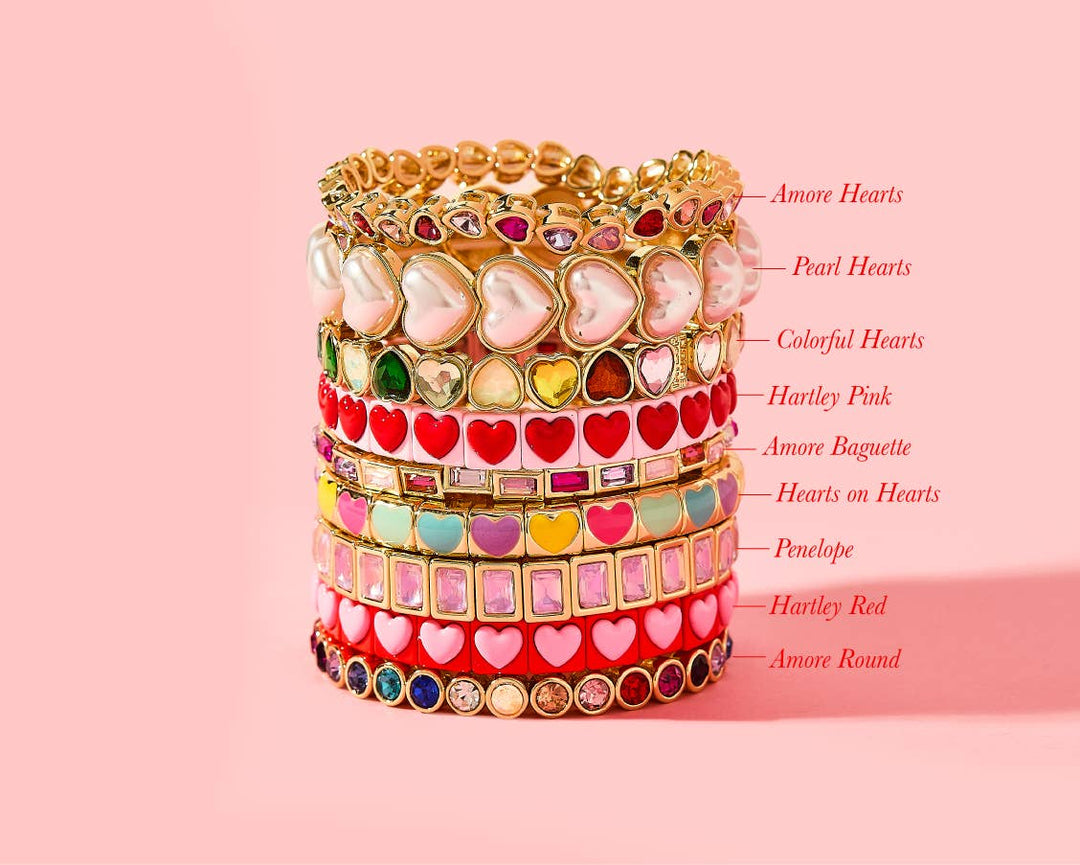 Accessories, Bracelets - Enamel Stretch Bracelet - Love - - Cultured Cloths Apparel