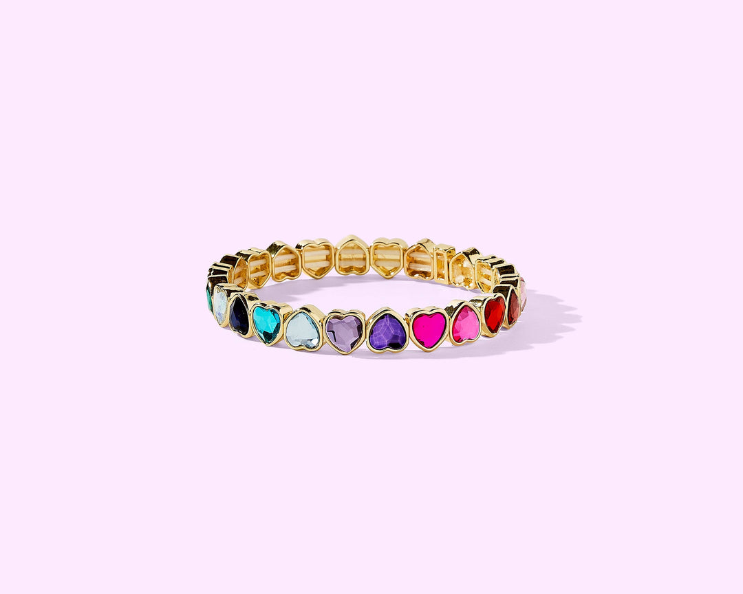 Accessories, Bracelets - Enamel Stretch Bracelet - Love - - Cultured Cloths Apparel