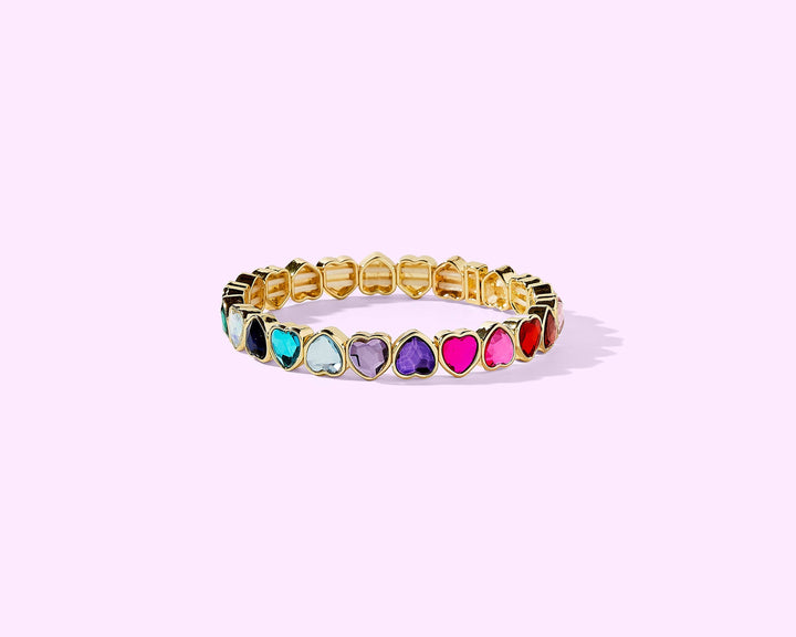 Accessories, Bracelets - Enamel Stretch Bracelet - Love - - Cultured Cloths Apparel