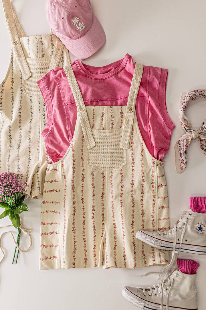 Romper - Floral Print Casual Overall - - Cultured Cloths Apparel