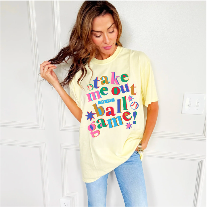 Graphic T-Shirts - Take Me Out To The Ball Game Tee - Adult XL (16-18) - Cultured Cloths Apparel