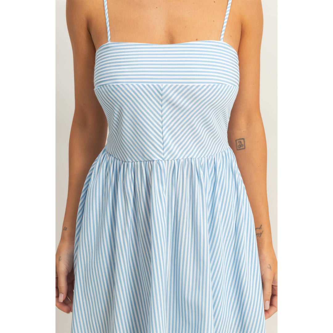 Striped Spaghetti Strap Dress