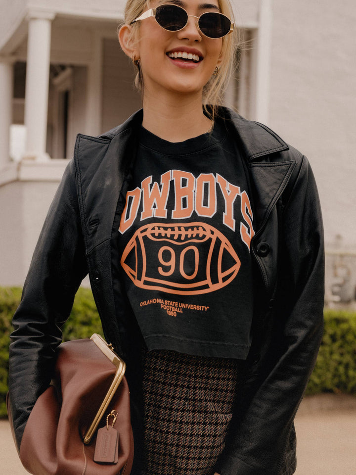 OSU Cowboys Campus Classic Smoke Heavyweight Cropped Tee