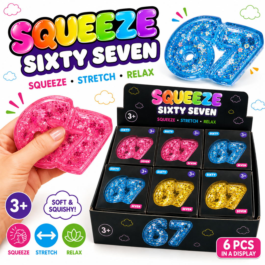 Squeeze SixSeven Glitter Maltose Squeeze Toy - 67 Squishy