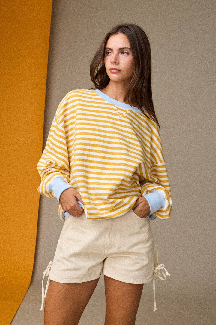 Striped Relaxed Fit Pullover