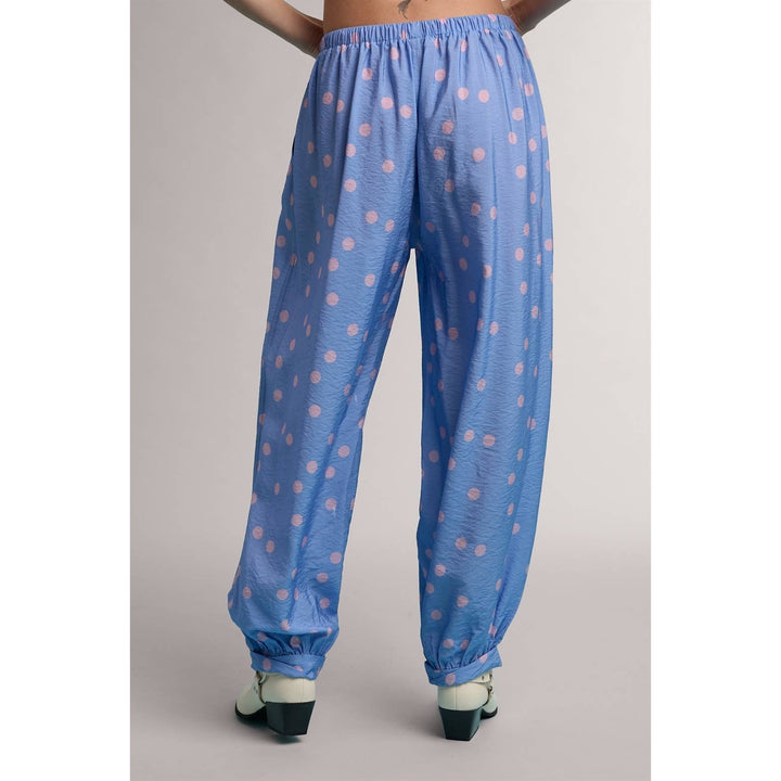 POLKA DOT WOVEN BALLOON PANTS