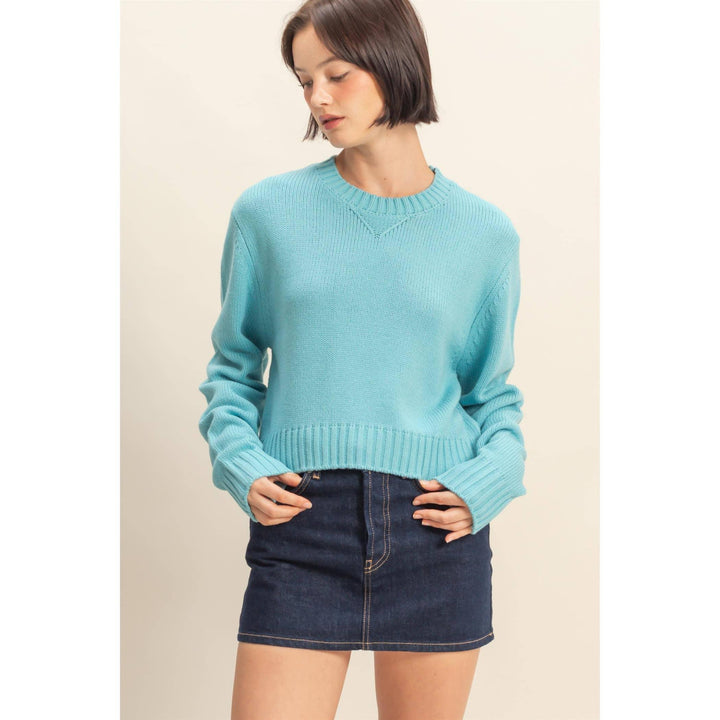 Women's Sweaters - Cropped Long Sleeve Sweater - Small - Cultured Cloths Apparel