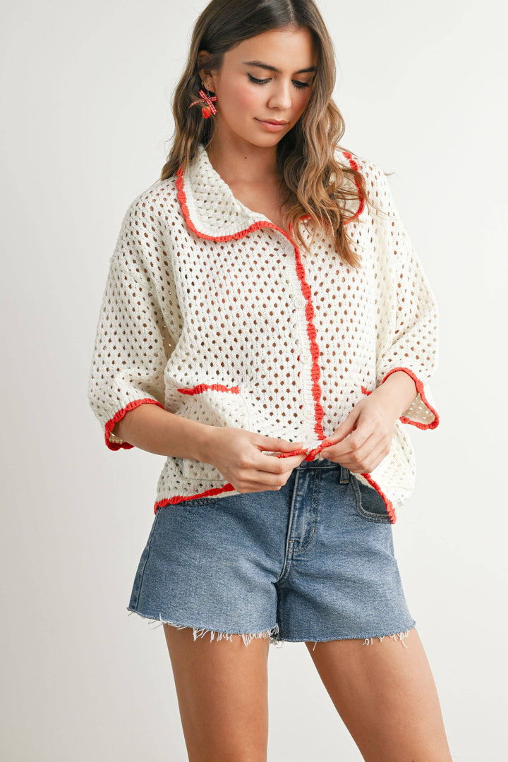 Urban Vibe Crochet Sweater Top