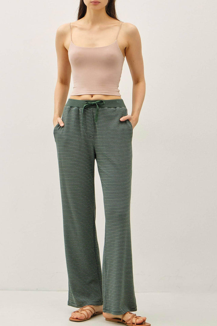 STITCHED THERMAL PULL ON PANTS