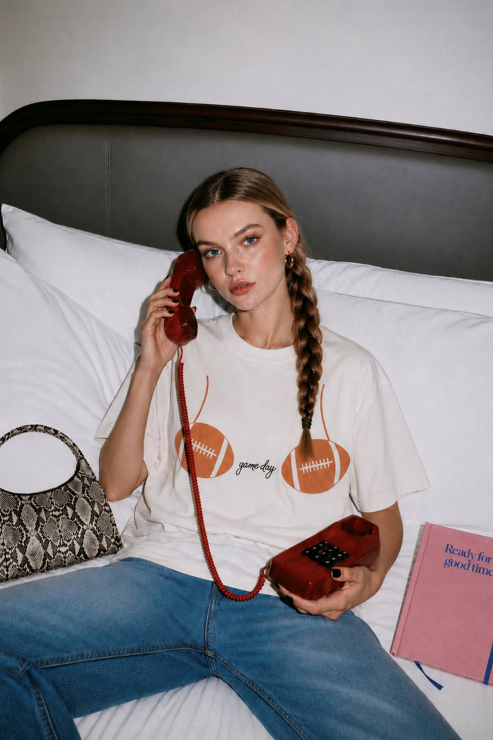 FOOTBALL BRA GRAPHIC TEE