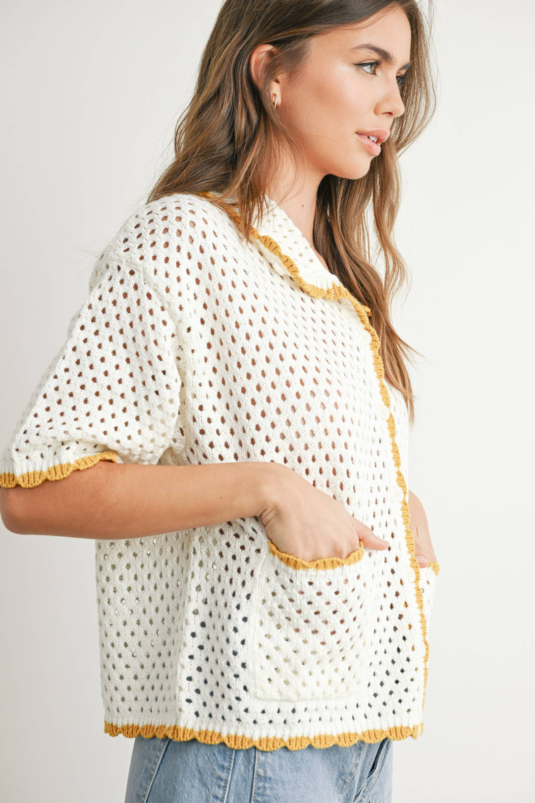 Urban Vibe Crochet Sweater Top